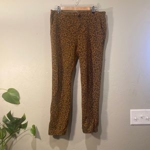 Sanctuary X Anthropologie Leopard Joggers size large